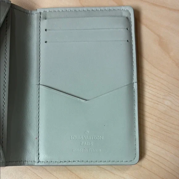 Louis Vuitton Light Gray Leather Card Holder